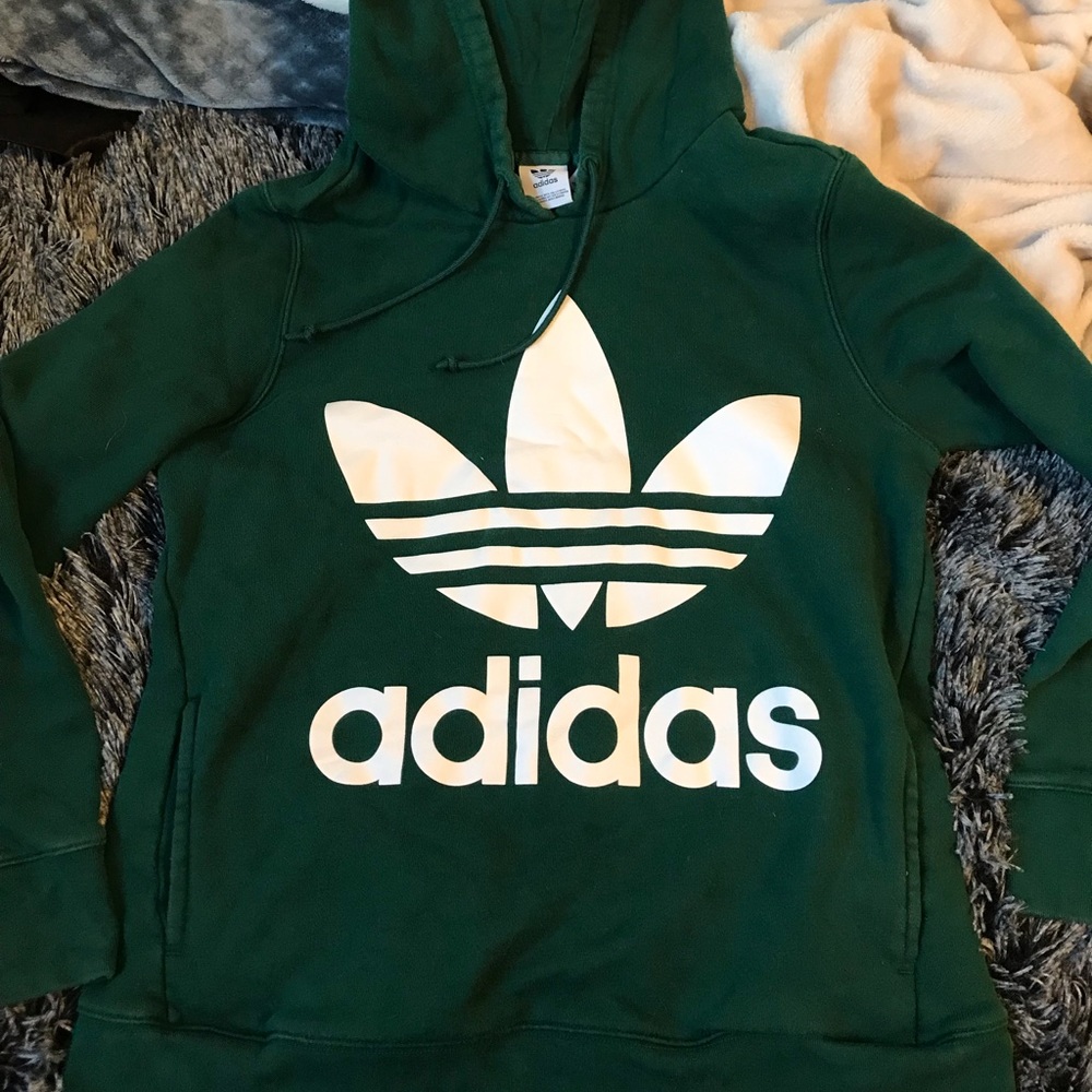 Adidas Green Trefoil Sweatshirt size M